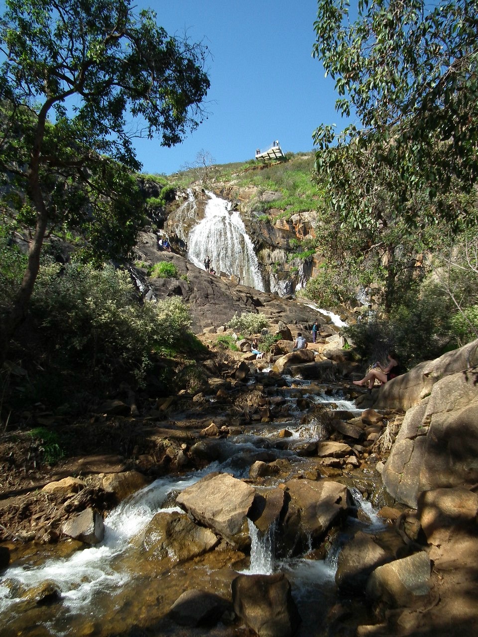 The waterfall at Lesmurdie Falls